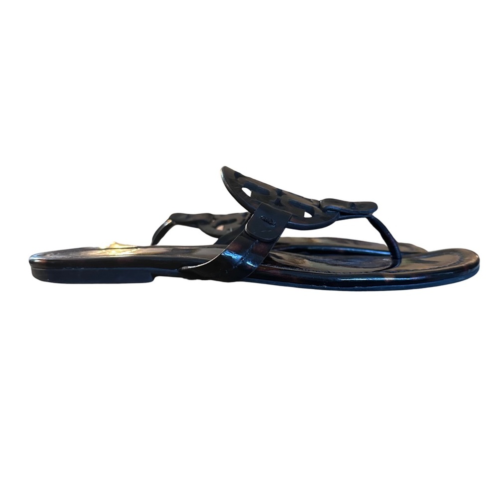 Tory Burch Miller Tortoise Shell patent leather Sandals - Picture 12 of 14